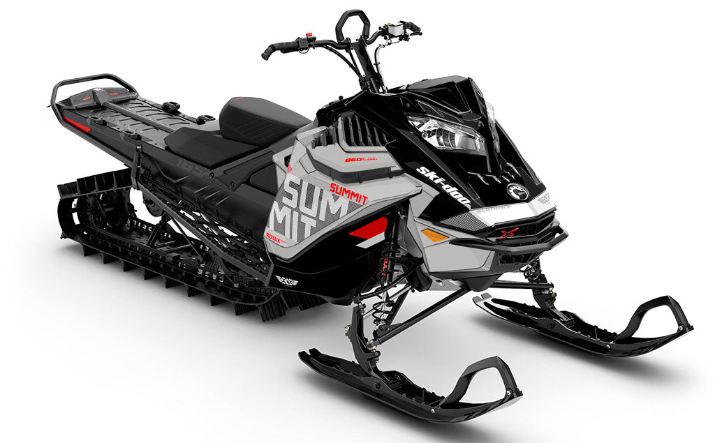 StockUp Grey Black Ski-Doo REV Gen4 LWH - Summit Less Coverage Sled Wrap