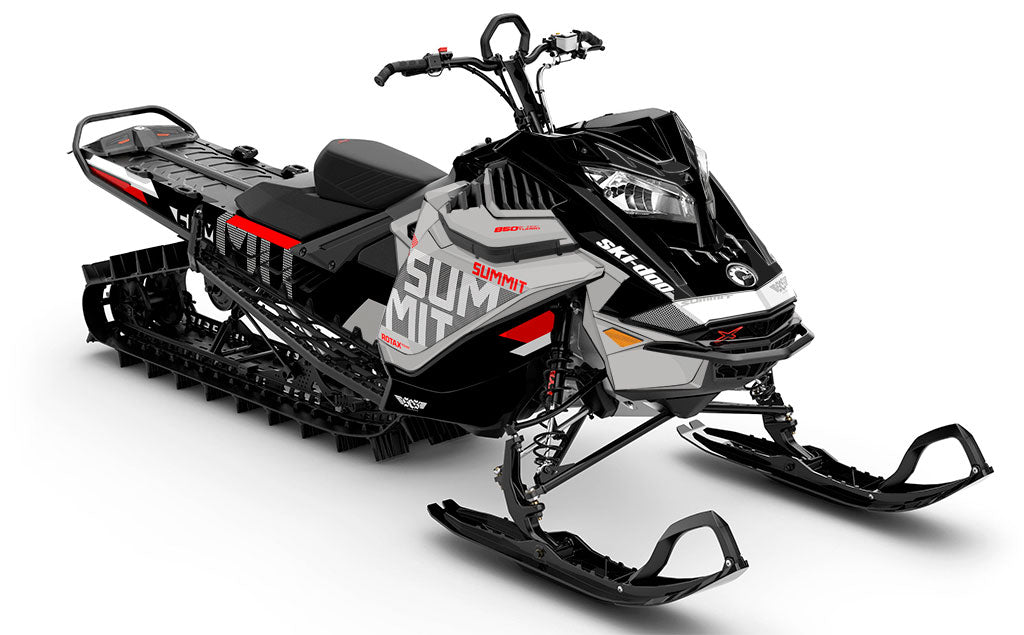 StockUp Grey Black Ski-Doo REV Gen4 LWH - Summit Partial Coverage Sled Wrap