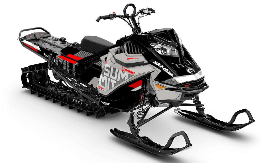 StockUp Grey Black Ski-Doo REV Gen4 LWH - Summit Full Coverage Sled Wrap