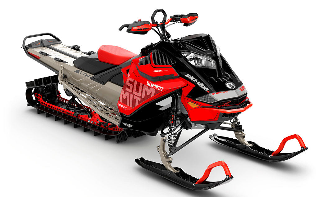 StockUp Red Black Ski-Doo REV Gen4 LWH - Summit Less Coverage Sled Wrap