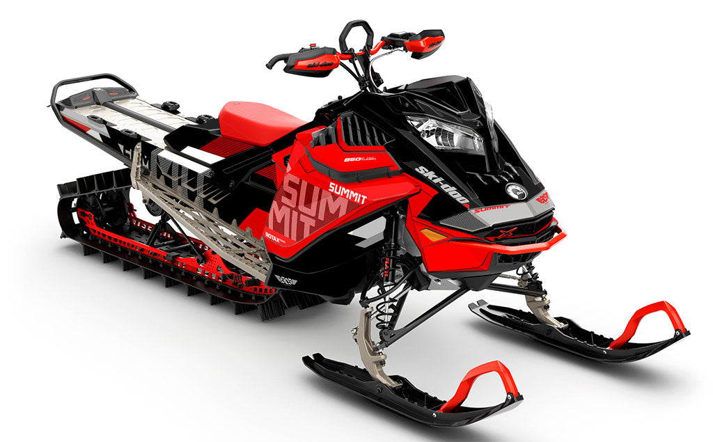 StockUp Red Black Ski-Doo REV Gen4 LWH - Summit Full Coverage Sled Wrap