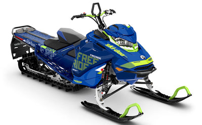 Stockup Blue Green Ski-Doo REV Gen4 Freeride Full Coverage Sled Wrap