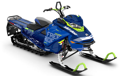 Stockup Blue White Ski-Doo REV Gen4 Freeride Premium Coverage Sled Wrap