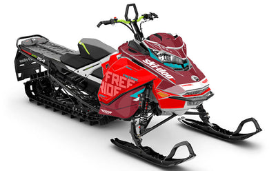 Stockup Chili Red Ski-Doo REV Gen4 Freeride Premium Coverage Sled Wrap