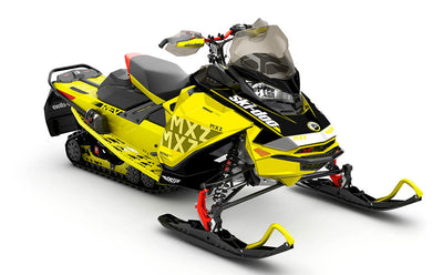 Stockup Black Yellow Ski-Doo REV Gen4 MXZ Full Coverage Sled Wrap