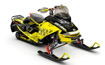 Stockup Black Yellow Ski-Doo REV Gen4 MXZ Less Coverage Sled Wrap