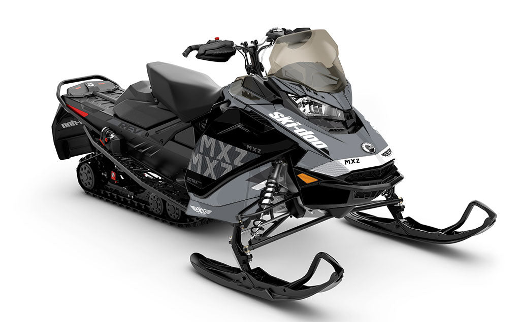 Stockup Grey Black Ski-Doo REV Gen4 MXZ Full Coverage Sled Wrap