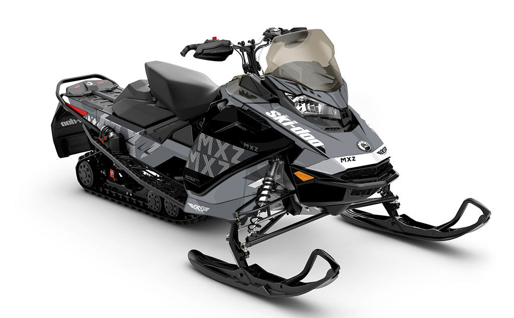 Stockup Grey Black Ski-Doo REV Gen4 MXZ Partial Coverage Sled Wrap