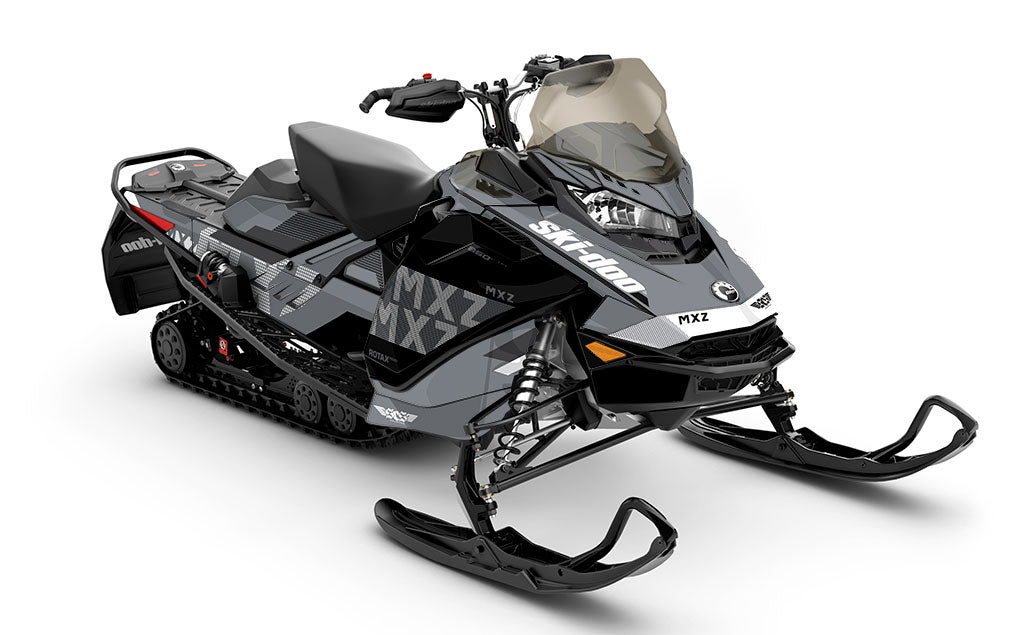 Stockup Grey Black Ski-Doo REV Gen4 MXZ Less Coverage Sled Wrap