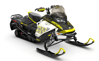 Stockup Grey White Ski-Doo REV Gen4 MXZ Full Coverage Sled Wrap