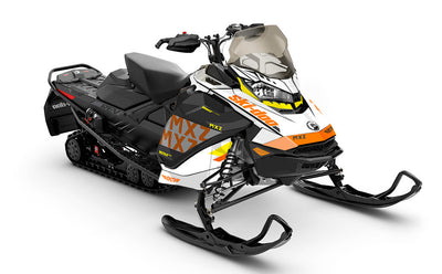 Stockup White Grey Ski-Doo REV Gen4 MXZ Full Coverage Sled Wrap