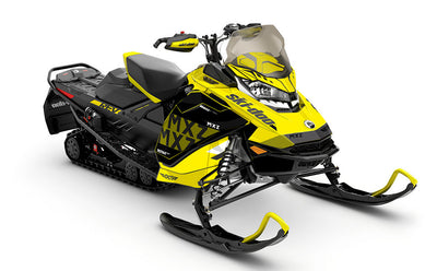 Stockup Yellow Black Ski-Doo REV Gen4 MXZ Full Coverage Sled Wrap