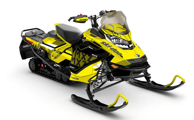 Stockup Yellow Black Ski-Doo REV Gen4 MXZ Less Coverage Sled Wrap