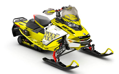 Stockup Yellow White Ski-Doo REV Gen4 MXZ Full Coverage Sled Wrap