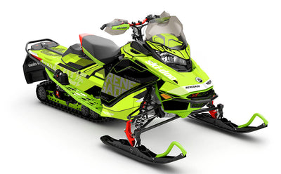 Stockup Black Grey Ski-Doo REV Gen4 Renegade Full Coverage Sled Wrap