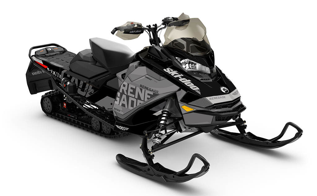 Stockup Black Grey Ski-Doo REV Gen4 Renegade Less Coverage Sled Wrap