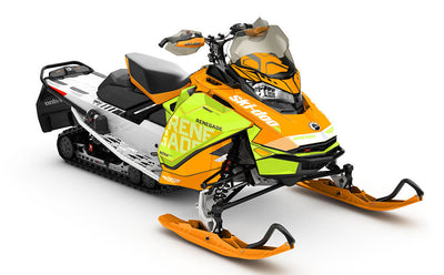 Stockup Orange Green Ski-Doo REV Gen4 Renegade Full Coverage Sled Wrap