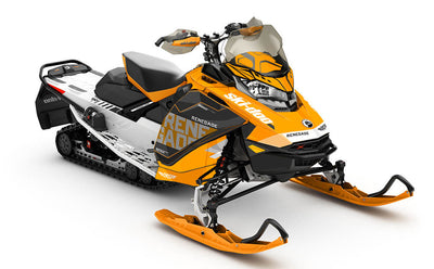 Stockup Orange Grey Ski-Doo REV Gen4 Renegade Full Coverage Sled Wrap