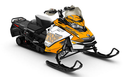 Stockup Orange White Ski-Doo REV Gen4 Renegade Full Coverage Sled Wrap