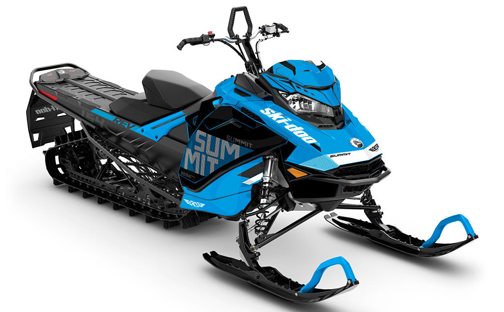 Stockup Black Blue Ski-Doo REV Gen4 Summit Less Coverage Sled Wrap