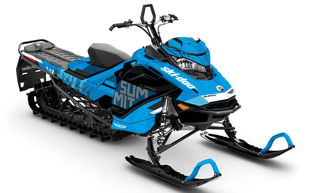 Stockup Black Blue Ski-Doo REV Gen4 Summit Full Coverage Sled Wrap