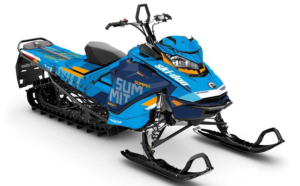 Stockup Blue DrkBlue Ski-Doo REV Gen4 Summit Full Coverage Sled Wrap