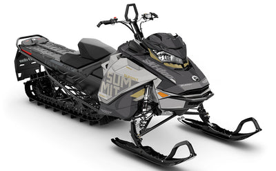 Stockup Grey Orange Ski-Doo REV Gen4 Summit Premium Coverage Sled Wrap