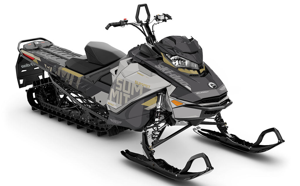 Stockup Grey LghtGrey Ski-Doo REV Gen4 Summit Less Coverage Sled Wrap