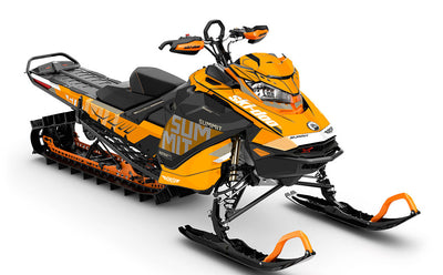 Stockup Orange Grey Ski-Doo REV Gen4 Summit Less Coverage Sled Wrap