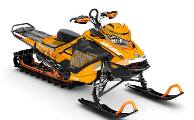 Stockup Orange Grey Ski-Doo REV Gen4 Summit Partial Coverage Sled Wrap