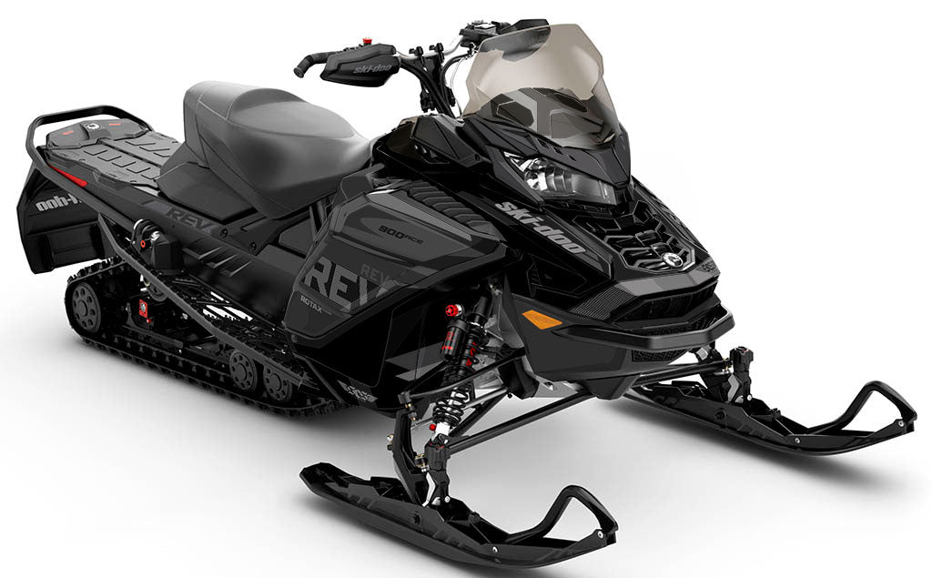 Stockup White LghtGrey Ski-Doo REV Gen4 Wide Full Coverage Sled Wrap