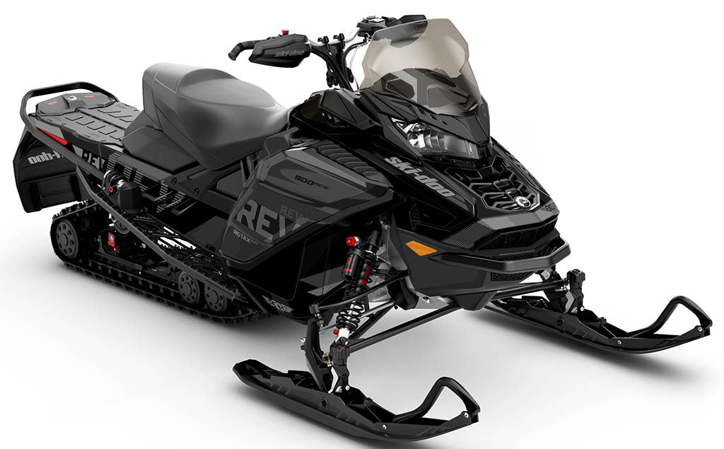 Stockup White LghtGrey Ski-Doo REV Gen4 Wide Partial Coverage Sled Wrap