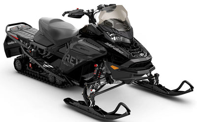 Stockup White LghtGrey Ski-Doo REV Gen4 Wide Partial Coverage Sled Wrap