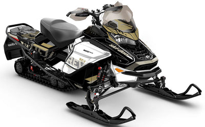 Stockup Grey DrkGrey Ski-Doo REV Gen4 Wide Premium Coverage Sled Wrap