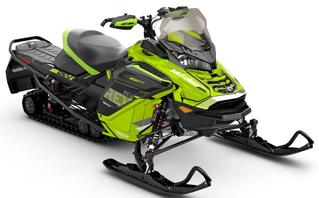 Stockup Grey DrkGrey Ski-Doo REV Gen4 Wide Full Coverage Sled Wrap