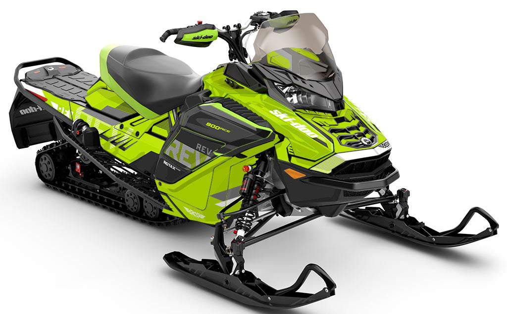 Stockup Grey DrkGrey Ski-Doo REV Gen4 Wide Less Coverage Sled Wrap