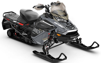 Stockup Green DrkGrey Ski-Doo REV Gen4 Wide Full Coverage Sled Wrap