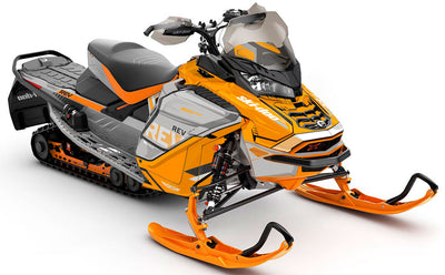 Stockup Black White Ski-Doo REV Gen4 Wide Full Coverage Sled Wrap