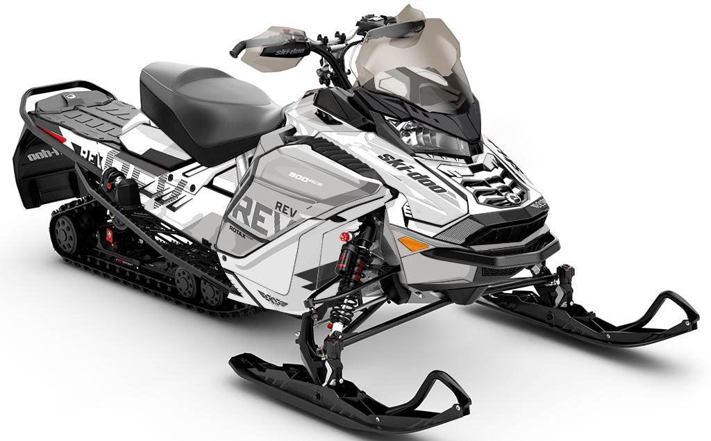 Stockup Black DrkGrey Ski-Doo REV Gen4 Wide Partial Coverage Sled Wrap
