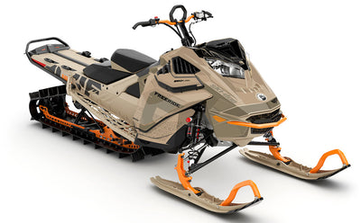 Supercharge Tan DrkTan Ski-Doo REV Gen4 LWH - Freeride Premium Coverage Sled Wrap