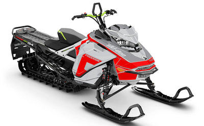 Supercharge CatGrey Red Ski-Doo REV Gen4 Freeride Full Coverage Sled Wrap