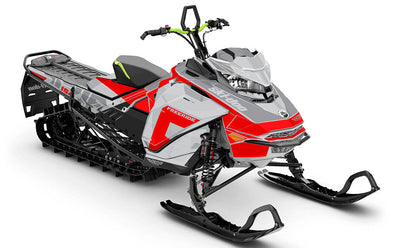 Supercharge CatGrey Red Ski-Doo REV Gen4 Freeride Less Coverage Sled Wrap