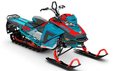 Supercharge Tan Orange Ski-Doo REV Gen4 Freeride Premium Coverage Sled Wrap