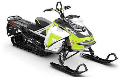 Supercharge White Manta Ski-Doo REV Gen4 Freeride Less Coverage Sled Wrap