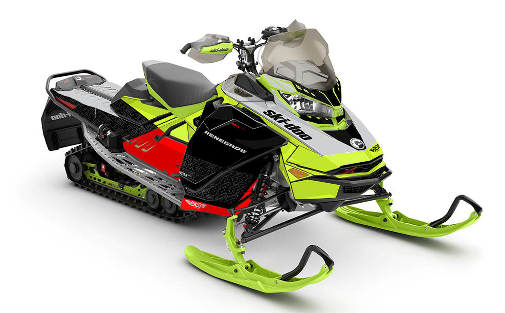 Supercharge Scandiblue Manta Ski-Doo REV Gen4 Renegade Premium Coverage Sled Wrap