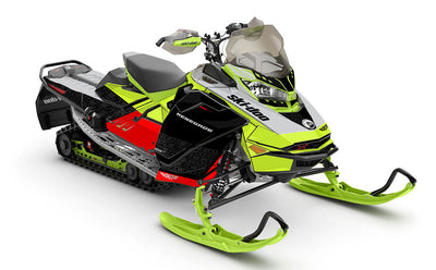 Supercharge Scandiblue Manta Ski-Doo REV Gen4 Renegade Premium Coverage Sled Wrap