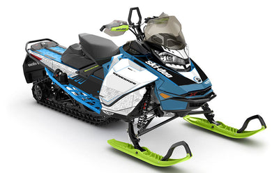 Supercharge Scandiblue Black Ski-Doo REV Gen4 Renegade Full Coverage Sled Wrap