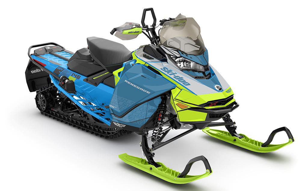 Supercharge Scandiblue Manta Ski-Doo REV Gen4 Renegade Full Coverage Sled Wrap