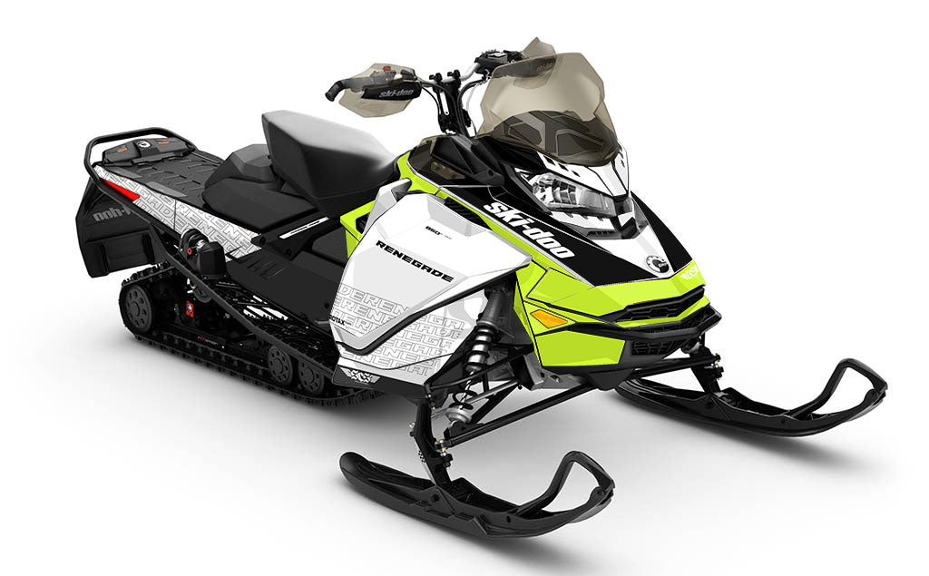 Supercharge White Manta Ski-Doo REV Gen4 Renegade Full Coverage Sled Wrap