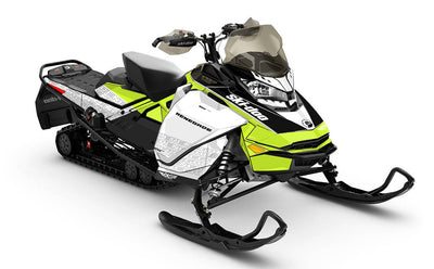 Supercharge White Manta Ski-Doo REV Gen4 Renegade Partial Coverage Sled Wrap